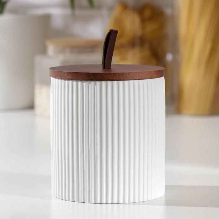 Банка для сыпучих продуктов «Дымка», 950 мл, 12×12 см, цвет белый
Банка для сыпучих продуктов «Дымка», 950 мл, 12×12 см, цвет белый