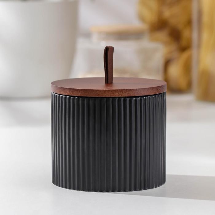 Банка для сыпучих продуктов «Дымка», 750 мл, 12×10,5 см, цвет чёрный
Банка для сыпучих продуктов «Дымка», 750 мл, 12×10,5 см, цвет чёрный