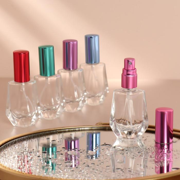 Флакон стеклянный для парфюма, с распылителем, 10 мл, цвет МИКС 
Флакон стеклянный для парфюма, с распылителем, 10 мл, цвет МИКС