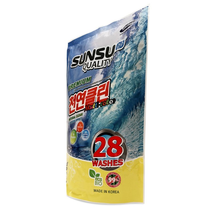 фото Стиральный порошок sunsu-q, концентрированный, для стирки цветного белья,1 кг
