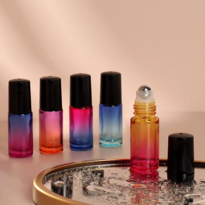 Флакон для парфюма «Закат», с металлическим роликом, 5 мл, цвет МИКС
Флакон для парфюма «Закат», с металлическим роликом, 5 мл, цвет МИКС