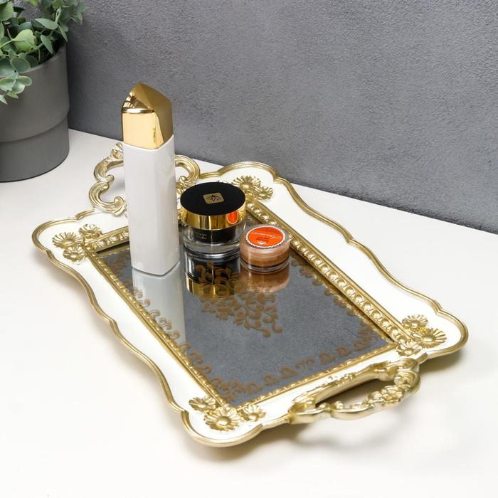 Подставка интерьерная полистоун с зеркалом "Ромашки" белая с золотом 25х45 см
Подставка интерьерная полистоун с зеркалом "Ромашки" белая с золотом 25х45 см