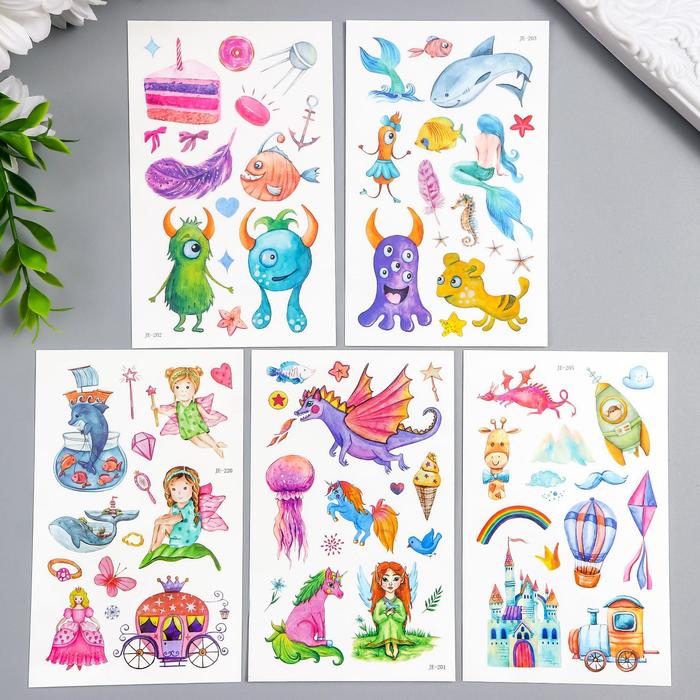 Татуировка на тело цветная "Сказки и мифы" МИКС 12х7,5 см
Татуировка на тело цветная "Сказки и мифы" МИКС 12х7,5 см