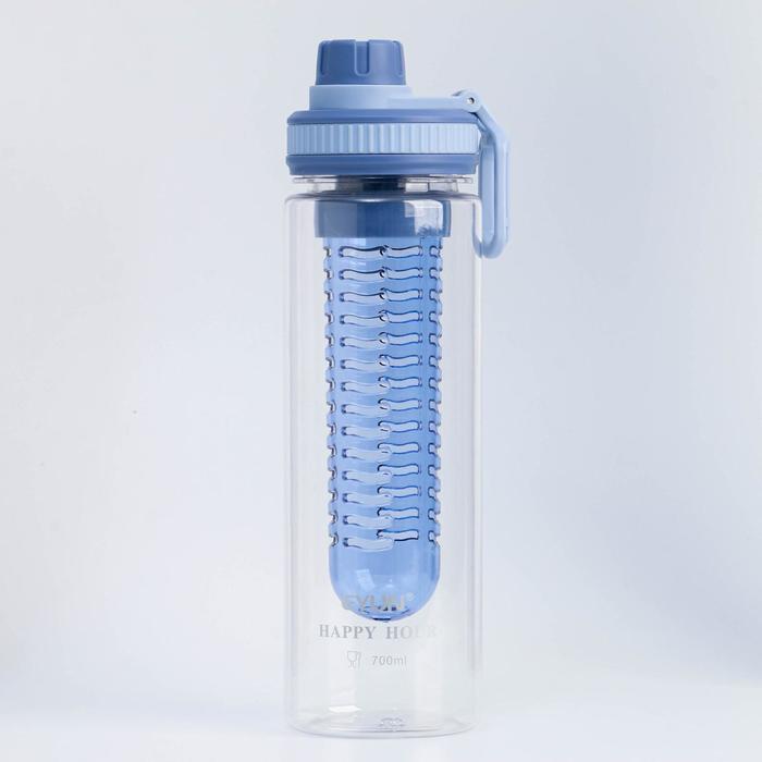 Бутылка для воды "Фруктовый микс", 700 мл, с отсеком для фруктов, 25х8х7 см, синий
Бутылка для воды "Фруктовый микс", 700 мл, с отсеком для фруктов, 25х8х7 см, синий