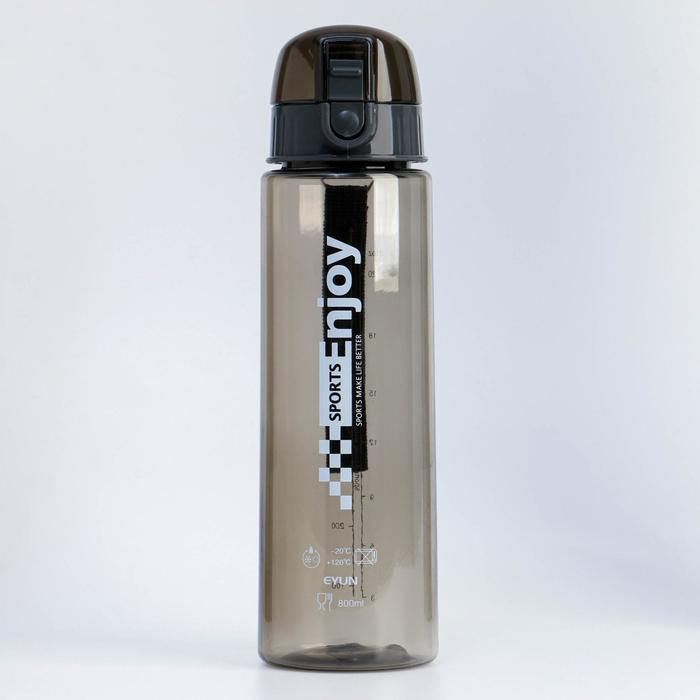 Бутылка для воды Enjoy sports, 800 мл, клик, на ремешке, чёрный 8х26 см
Бутылка для воды Enjoy sports, 800 мл, клик, на ремешке, чёрный 8х26 см