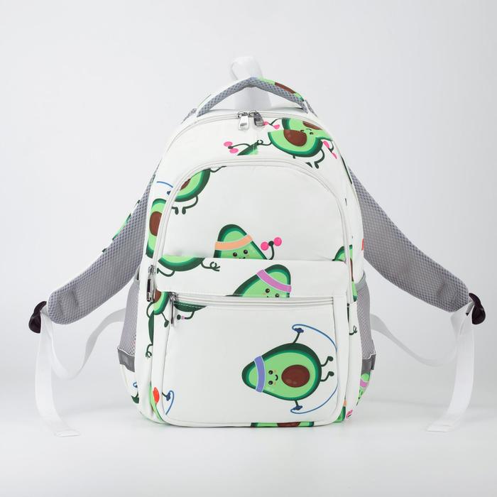 Рюкзак, 2 отдела на молниях, наружный карман, 2 боковых кармана, цвет белый
Рюкзак, 2 отдела на молниях, наружный карман, 2 боковых кармана, цвет белый