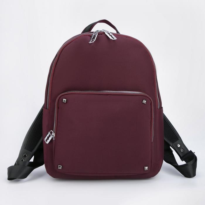 Рюкзак, отдел на молнии, наружный карман, 2 боковых кармана, цвет бордовый
Рюкзак, отдел на молнии, наружный карман, 2 боковых кармана, цвет бордовый