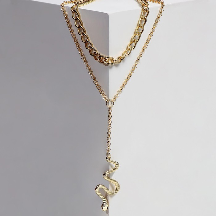 Кулон "Цепь" змея, цвет чёрный в золоте, 45см
Кулон "Цепь" змея, цвет чёрный в золоте, 45см