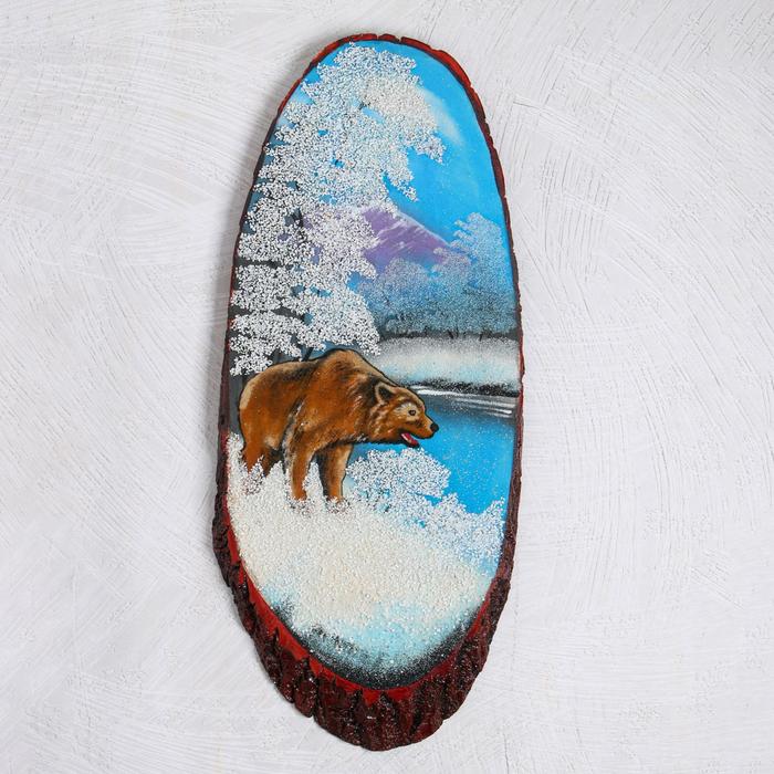 Панно на спиле "Зима. Медведь", 69-73 см, каменная крошка, вертикальное
Панно на спиле "Зима. Медведь", 69-73 см, каменная крошка, вертикальное