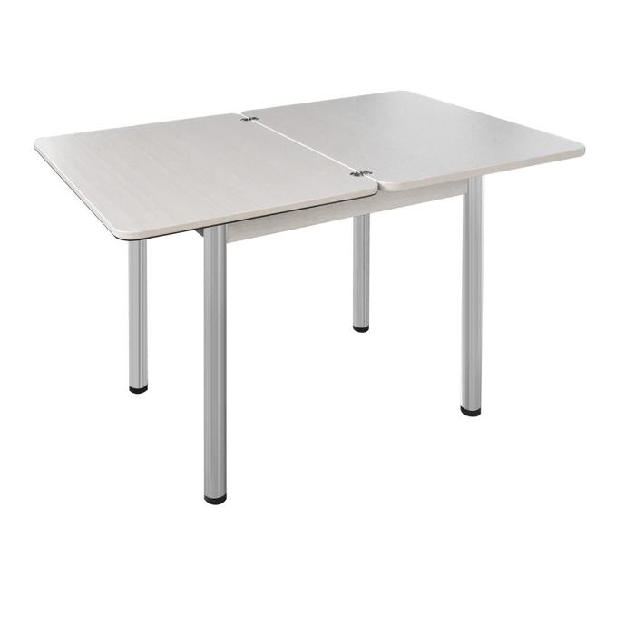 фото Стол поворотно-раскладной «ника», 800(1200) × 600 × 750 мм, хром, цвет белый / 470382719 риал
