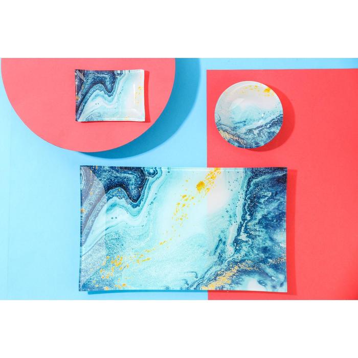 Набор тарелок для суши «Мрамор», 3 шт: большая 25х15, маленькая 7.8х5.8, круглая 8 см
Набор тарелок для суши «Мрамор», 3 шт: большая 25х15, маленькая 7.8х5.8, круглая 8 см