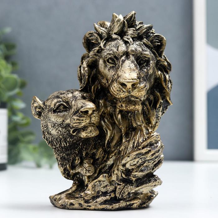 Сувенир полистоун "Лев и львица" под бронзу 14х7х11 см
Сувенир полистоун "Лев и львица" под бронзу 14х7х11 см