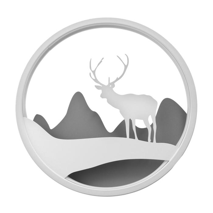 Бра "Олень и горы" LED 19Вт 4000К 24х24 см серый 29х29м
Бра "Олень и горы" LED 19Вт 4000К 24х24 см серый 29х29м