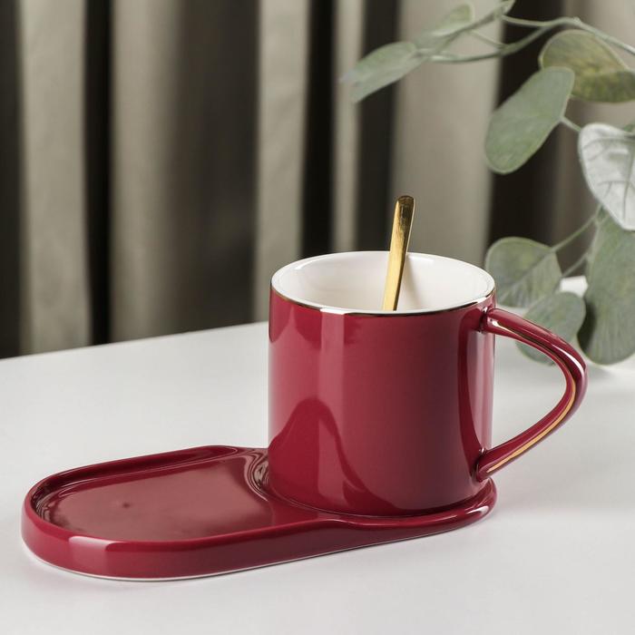 Чайная пара с ложкой «Карамель», чашка 280 мл, блюдце18×9 см, цвет бордовый
Чайная пара с ложкой «Карамель», чашка 280 мл, блюдце18×9 см, цвет бордовый