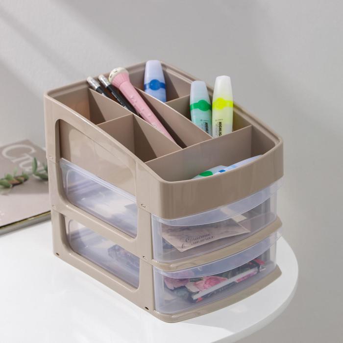 Универсальный бокс, 2 секции, 20,5×17,5×24,5 см, цвет капучино
Универсальный бокс, 2 секции, 20,5×17,5×24,5 см, цвет капучино