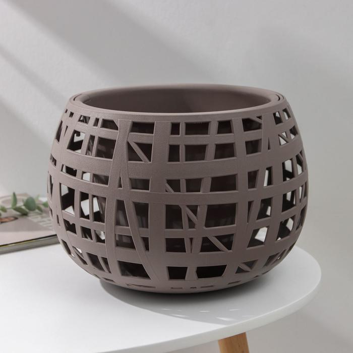 Кашпо со вставкой «ХАОС», 4 л, d=29 см, h=20 см, цвет серый
Кашпо со вставкой «ХАОС», 4 л, d=29 см, h=20 см, цвет серый