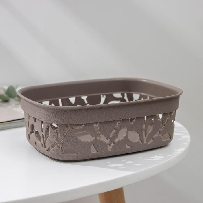 Корзина «Флора», 1 л, 6,5×14×18,5 см, цвет серый
Корзина «Флора», 1 л, 6,5×14×18,5 см, цвет серый