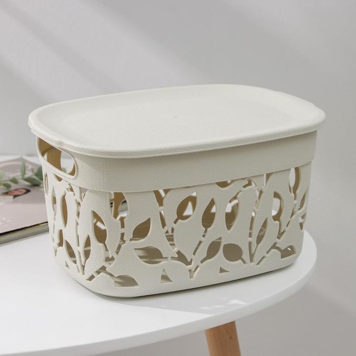 Корзина с крышкой «Флора», 5,5 л, 15,5×20,5×28 см, цвет белый
Корзина с крышкой «Флора», 5,5 л, 15,5×20,5×28 см, цвет белый