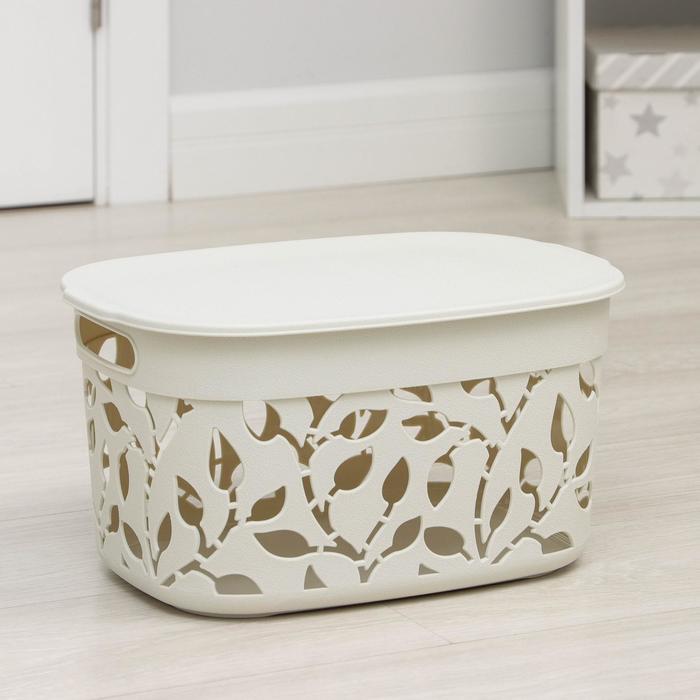 Корзина с крышкой «Флора», 12 л, 20,5×26,5×37,5 см, цвет белый
Корзина с крышкой «Флора», 12 л, 20,5×26,5×37,5 см, цвет белый