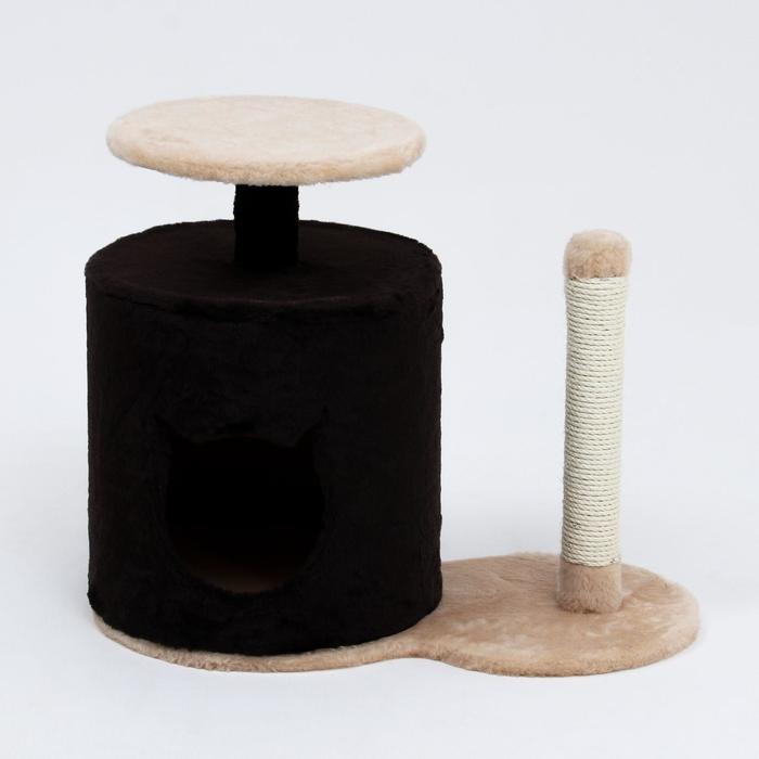 Дом "Киска" со столбиком-когтеточкой, 70 х 40 х 60 см, коричнево-бежевый
Дом "Киска" со столбиком-когтеточкой, 70 х 40 х 60 см, коричнево-бежевый