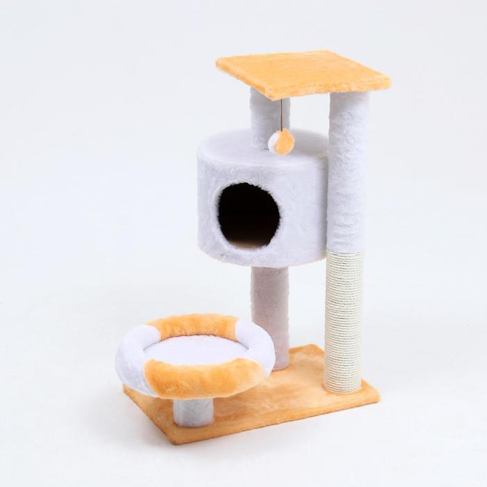 Комплекс с домом, полочкой и лежаком, 55 х 35 х 85 см, персиково-белый
Комплекс с домом, полочкой и лежаком, 55 х 35 х 85 см, персиково-белый