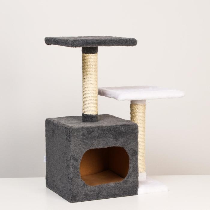 Дом-когтеточка с 2 полками, 45 х 30 х 70 см, серо-молочный
Дом-когтеточка с 2 полками, 45 х 30 х 70 см, серо-молочный
