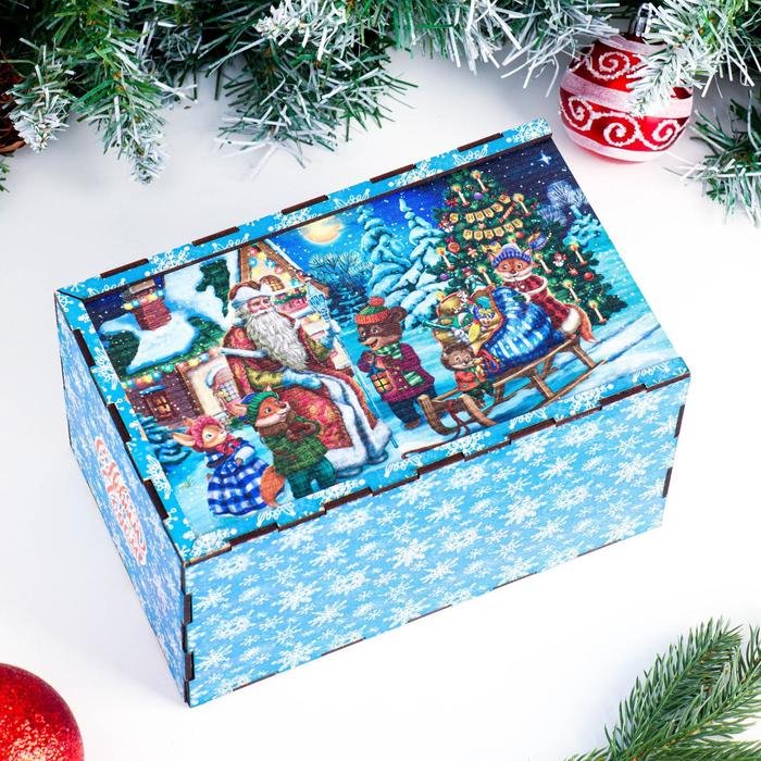 Коробка с выдвижной крышкой "Дед мороз и зверята", 12,5х13,5х11,6 см, дерево
Коробка с выдвижной крышкой "Дед мороз и зверята", 12,5х13,5х11,6 см, дерево