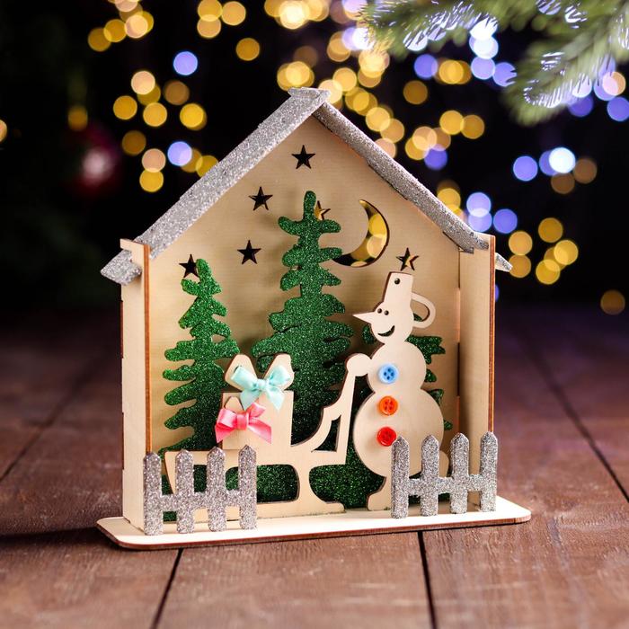 Сувенир "Новогодний лес", фанера, глиттер, микс
Сувенир "Новогодний лес", фанера, глиттер, микс