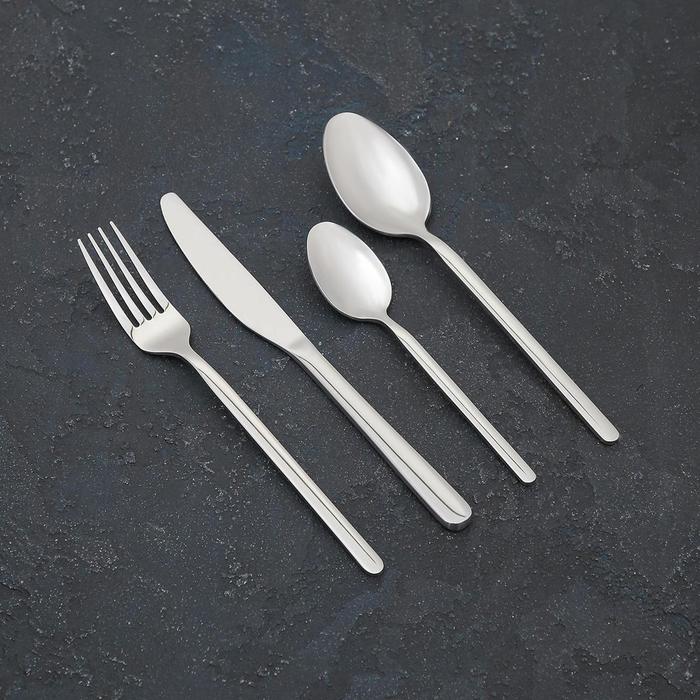 Набор столовых приборов Magistro, 24 предмета, в коробке, цвет серебряный
Набор столовых приборов Magistro, 24 предмета, в коробке, цвет серебряный