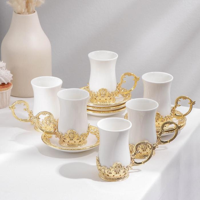 Сервиз «Сияние» на 6 персон, 12 предметов: чашка 120 мл, 6 шт, блюдце d=11 см, 6 шт 
Сервиз «Сияние» на 6 персон, 12 предметов: чашка 120 мл, 6 шт, блюдце d=11 см, 6 шт