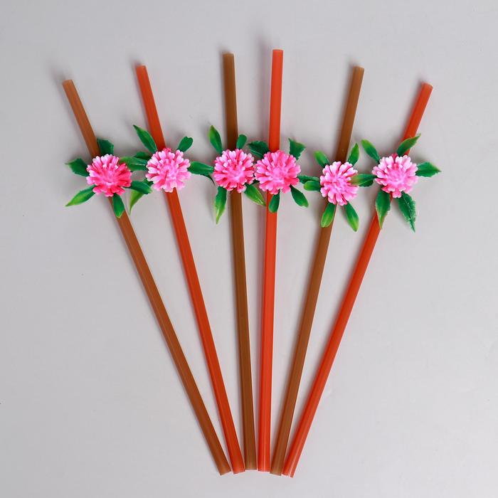 Трубочки для коктейля «Ярко-розовый цветок», набор 6 шт., цвет МИКС
Трубочки для коктейля «Ярко-розовый цветок», набор 6 шт., цвет МИКС