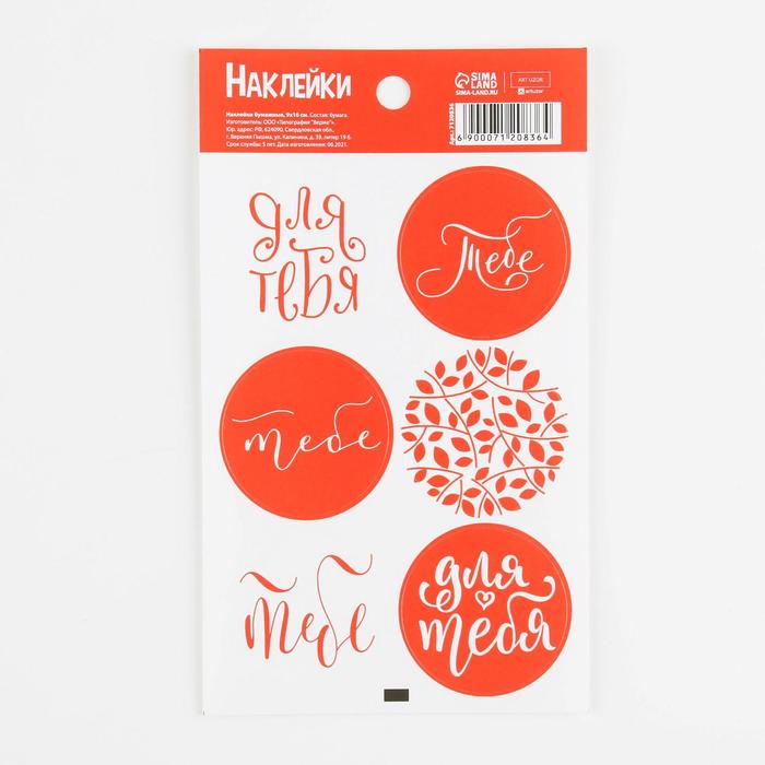 Наклейки на подарки «Тебе», 9 × 16 см
Наклейки на подарки «Тебе», 9 × 16 см