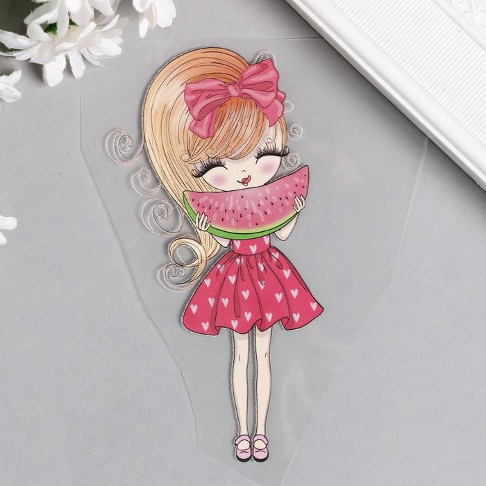 Термонаклейка "Малышка с арбузом" 12х6 см
Термонаклейка "Малышка с арбузом" 12х6 см