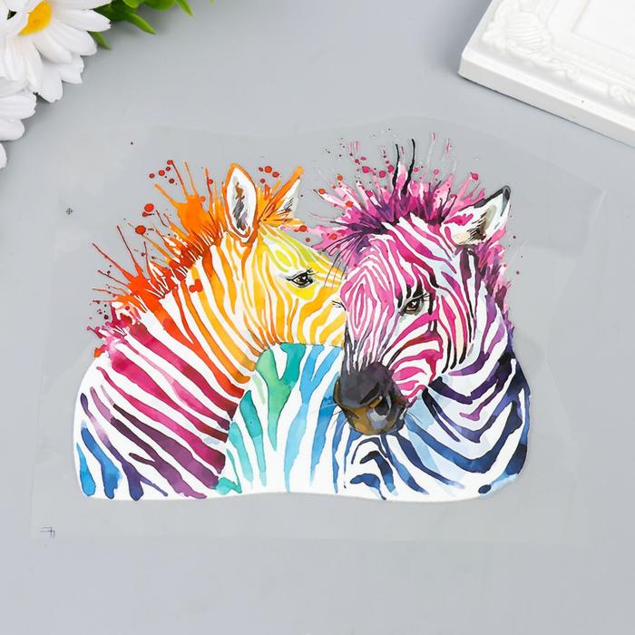 Термонаклейка "Цветные зебры" 15,5х14 см
Термонаклейка "Цветные зебры" 15,5х14 см