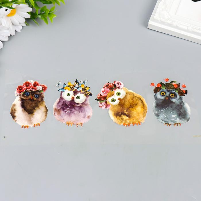 Термонаклейка "Совушки в цветочных венках" 7х23 см
Термонаклейка "Совушки в цветочных венках" 7х23 см