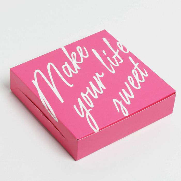 Коробка складная Sweet, 14 × 14 × 3,5 см
Коробка складная Sweet, 14 × 14 × 3,5 см