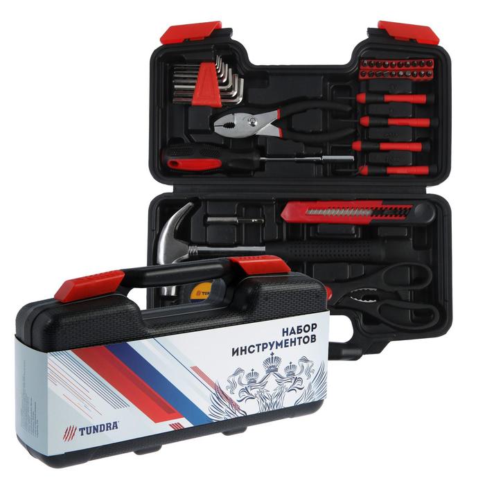 Набор инструментов в кейсе ТУНДРА "Россия", подарочная упаковка, 39 предметов
Набор инструментов в кейсе ТУНДРА "Россия", подарочная упаковка, 39 предметов