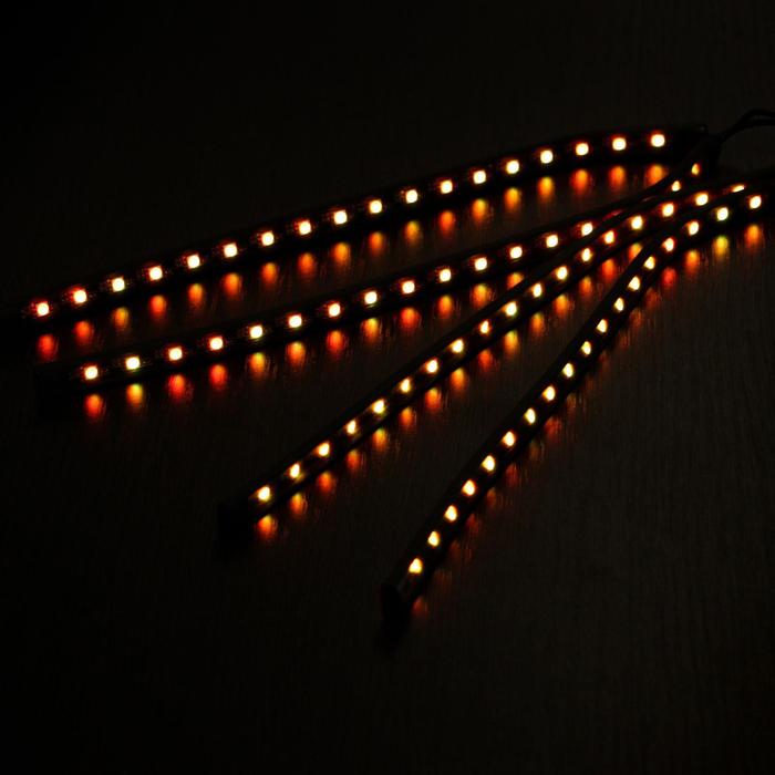 фото Подсветка салона 18 led-5050, 32 см, пульт, светомузыка, мультисвет rgb, 4 шт