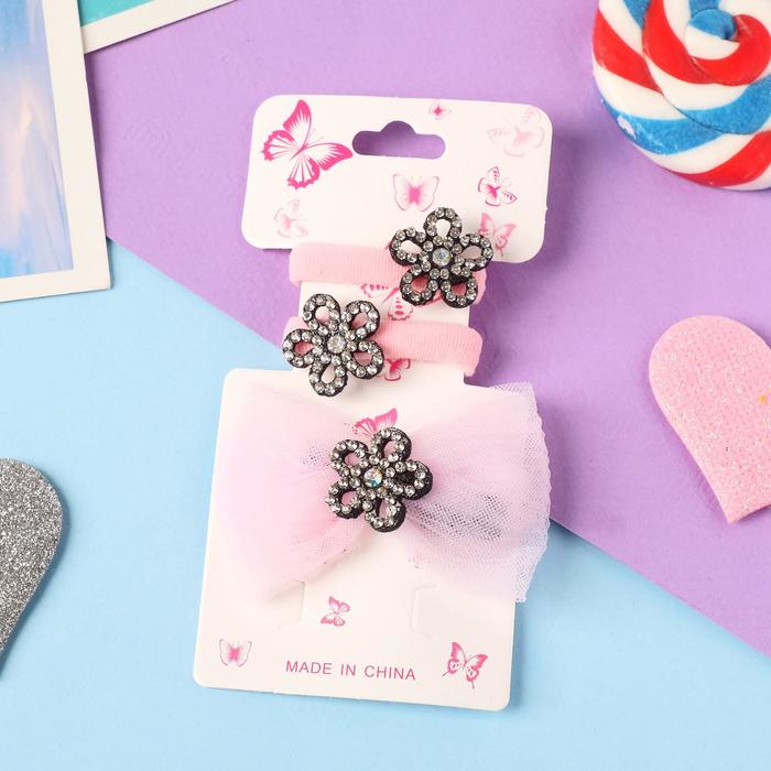 Набор для волос "Лола" (2 резинки, 1 зажим) цветочки, 2 см, розовый
Набор для волос "Лола" (2 резинки, 1 зажим) цветочки, 2 см, розовый