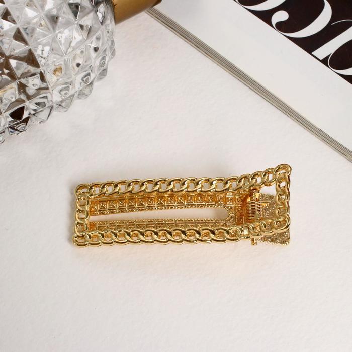 Зажим для волос "Кейт" прямой, 6 см, золото
Зажим для волос "Кейт" прямой, 6 см, золото