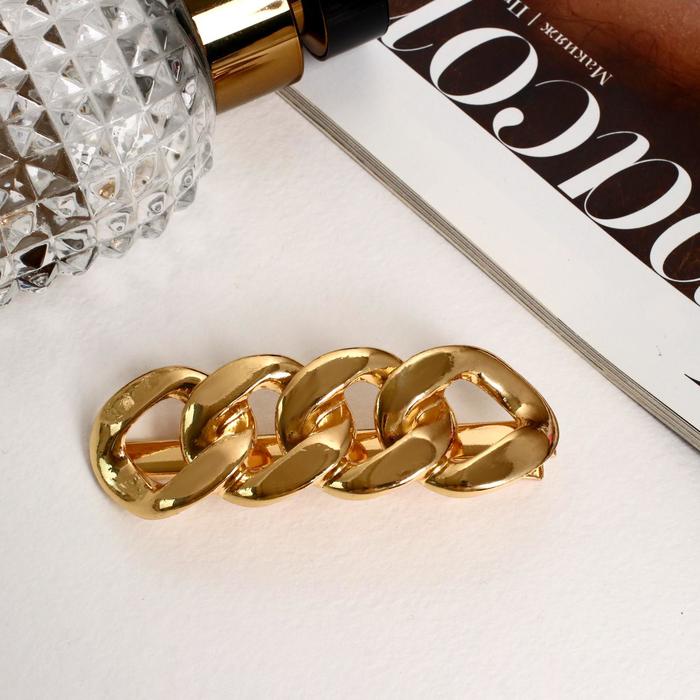 Зажим для волос "Жаклин" крупные звенья, 7 см, золото
Зажим для волос "Жаклин" крупные звенья, 7 см, золото