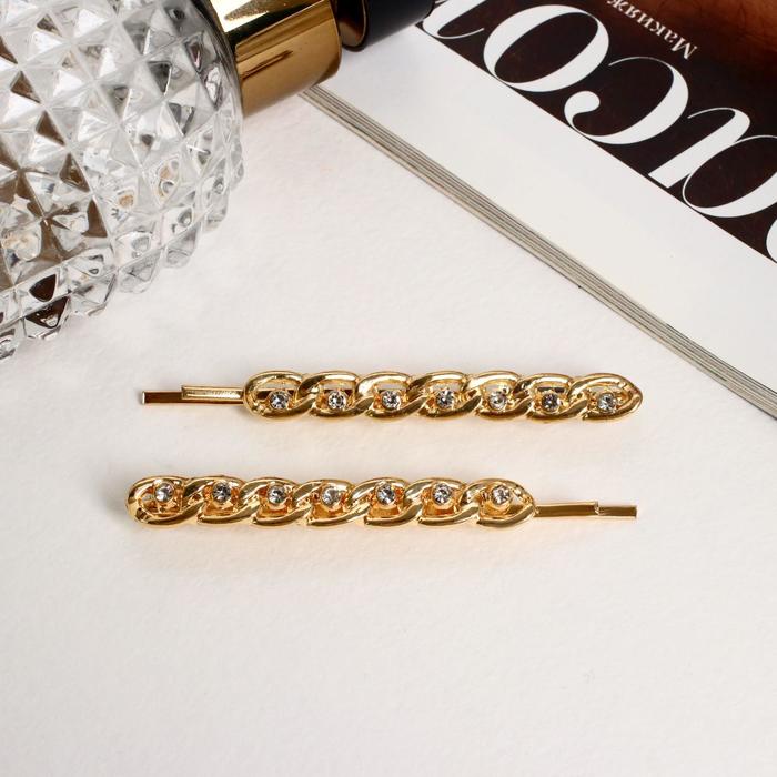 Невидимка для волос "Миа" (набор 2 шт) звенья, 6,5 см, золото
Невидимка для волос "Миа" (набор 2 шт) звенья, 6,5 см, золото