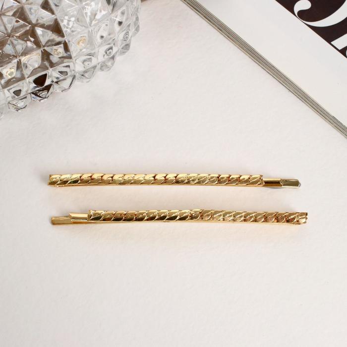 Невидимка для волос "Миа" (набор 2 шт) цепи, 7 см, золото
Невидимка для волос "Миа" (набор 2 шт) цепи, 7 см, золото