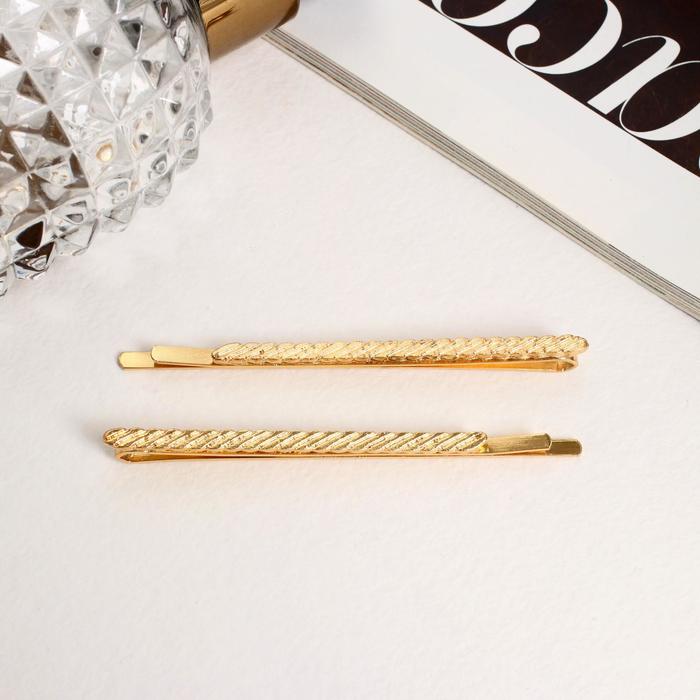 Невидимка для волос "Миа" (набор 2 шт) штрихи, 6,5 см, золото
Невидимка для волос "Миа" (набор 2 шт) штрихи, 6,5 см, золото