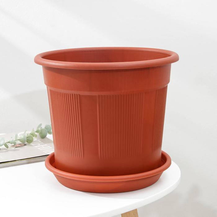 Кашпо с поддоном, 8л, цвет терракот
Кашпо с поддоном, 8л, цвет терракот