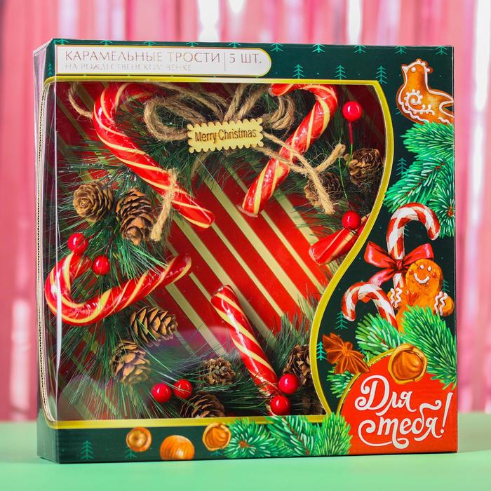 Карамельные трости на рождественском венке «Для тебя», 5 шт. x 15 г.
Карамельные трости на рождественском венке «Для тебя», 5 шт. x 15 г.