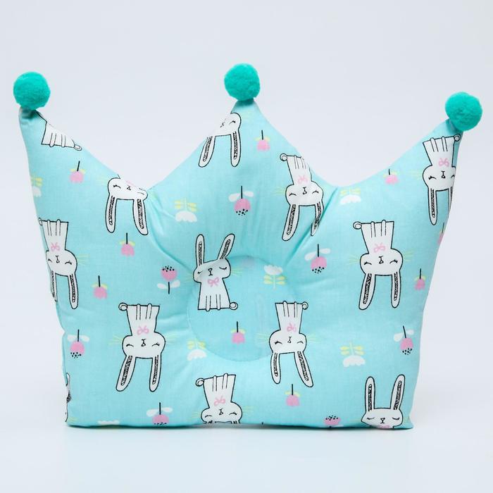 Подушка детская ортопедическая «Корона», зайки на бирюзовом
Подушка детская ортопедическая «Корона», зайки на бирюзовом