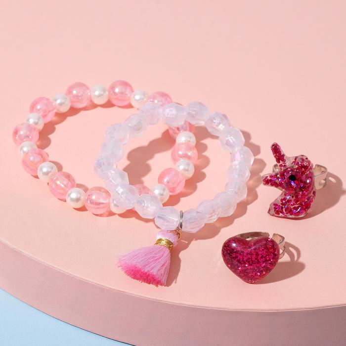 Набор детский "Выбражулька" 4 предмета: 2 браслета, 2 кольца, сияние, цветной
Набор детский "Выбражулька" 4 предмета: 2 браслета, 2 кольца, сияние, цветной