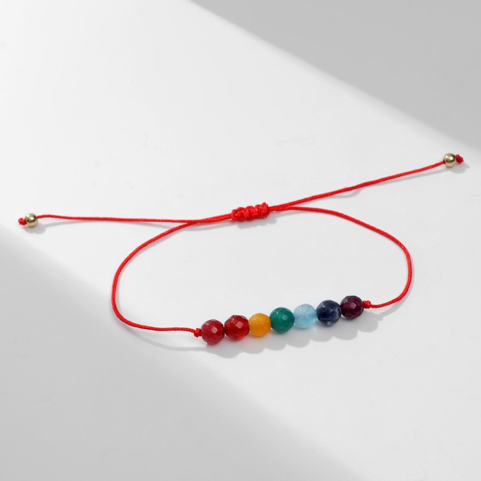 фото Браслет-оберег "красная нить" планеты, цветной, d=7 queen fair