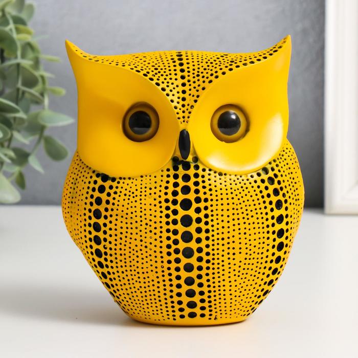 Сувенир полистоун "Филин - точки" жёлтая 13х15 см
Сувенир полистоун "Филин - точки" жёлтая 13х15 см